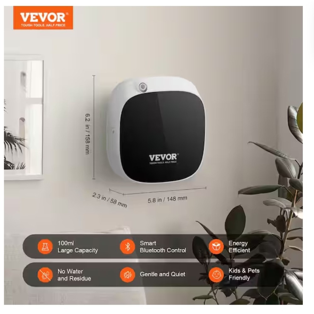 VEVOR Essential Oil Diffuser Waterless Aromatherapy Nebulizing Scent Machine